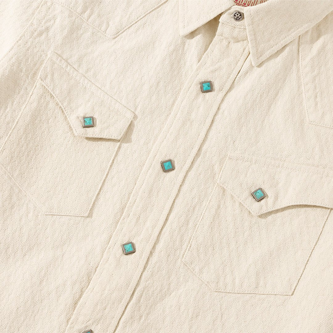 1920'S WILDERNESS HAWKEYE COTTONSEED SHIRT (DR0123) - Nttitudoo MFG