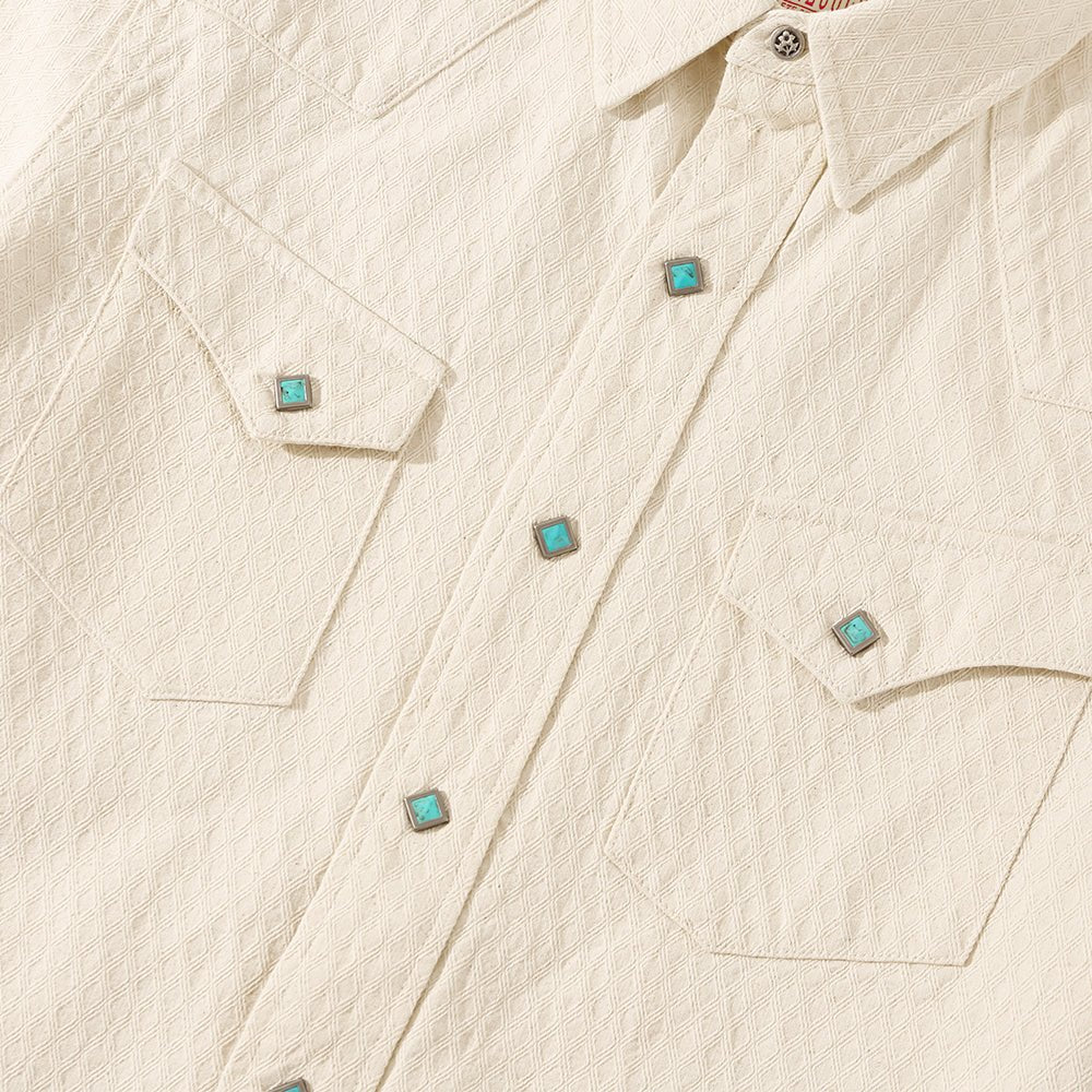 1920'S WILDERNESS HAWKEYE COTTONSEED SHIRT (DR0123) - Nttitudoo MFG