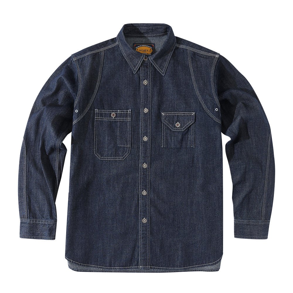 1930'S CIGARETTE POCKET WORK SHIRT (DR0120) - Nttitudoo MFG
