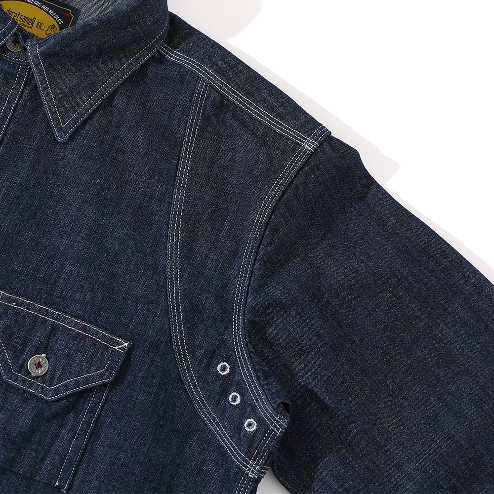 1930'S CIGARETTE POCKET WORK SHIRT (DR0120) - Nttitudoo MFG