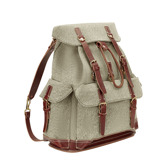 1940'S SWISS SALT & PEPPER RUCKSACK (DR0045) - Nttitudoo MFG