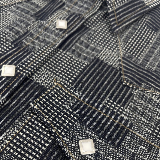 1950'S ANTIQUE - LOOM - WOVEN SELVEDGE INDIGO BORO RHINO SHIRT (DR0012) - Nttitudoo MFG