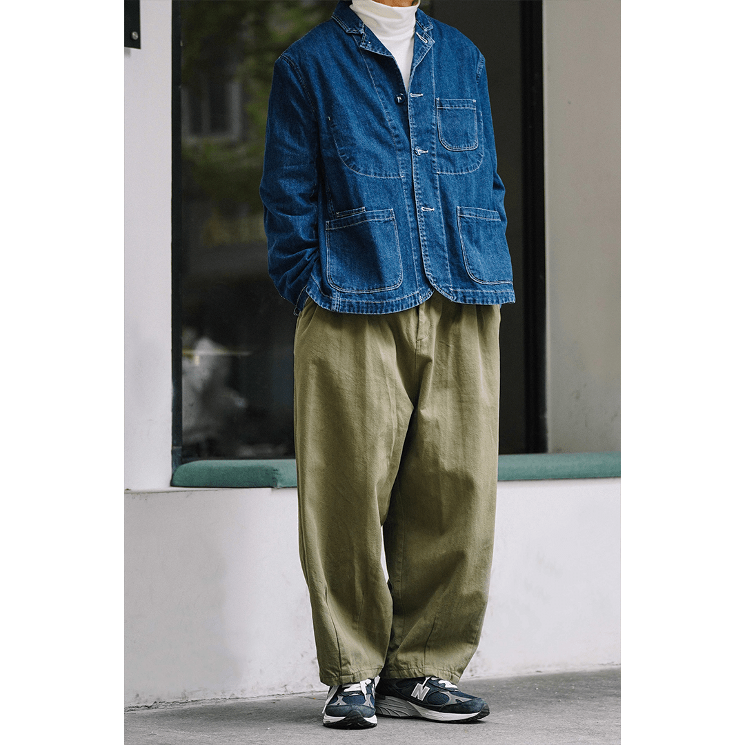 1950'S DENIM COVERALL JACKET (DR0110) - Nttitudoo MFG