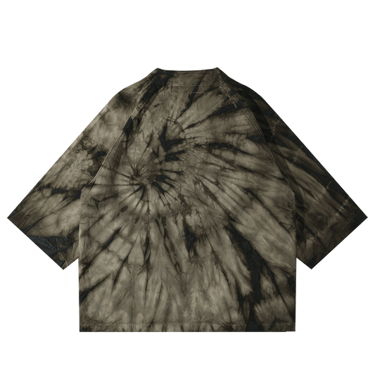【Anniversary Appreciation Special Discount Edition】HANDMADE SHIBORI - DYEING「ZEN COMBO」HAPPI SHIRT (DR0136) - Nttitudoo MFG