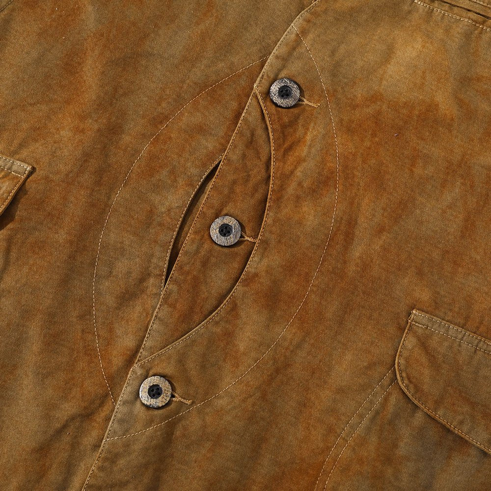 【Anniversary Appreciation Special Discount Edition】HANDMADE「NIOSHOKU - DYEING」OLD GUN HALFMOON VEST (DR0138) - Nttitudoo MFG