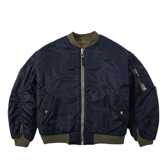 【Anniversary Sale】「OHMI INDIGO」 REVERSIBLE MA - 1 TOUR JACKET(DR0187) - Nttitudoo MFG