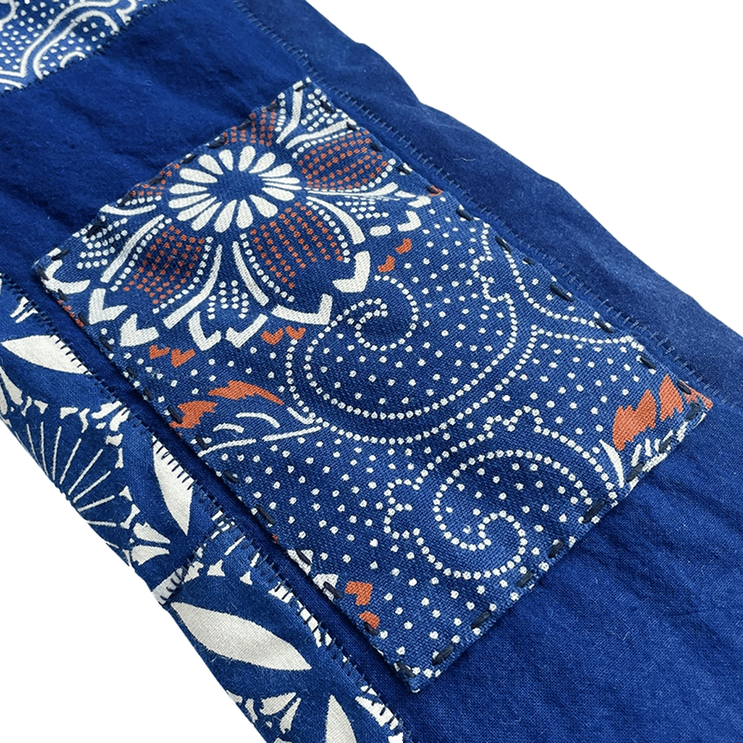 JAPANESE HAND - STITCHED SASHIKO PATCHWORK KAGO SCARF (MM0012) - Nttitudoo MFG