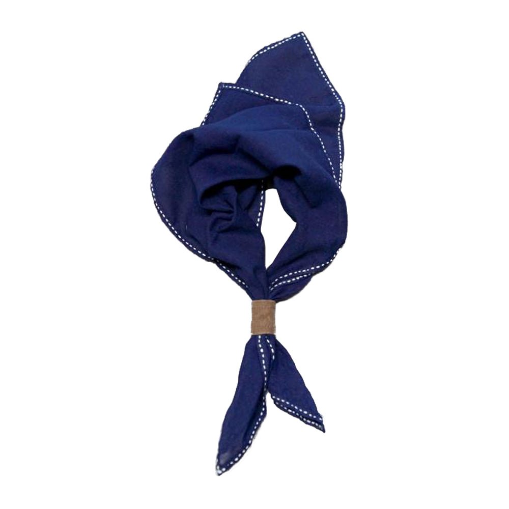 JAPANESE HANDMADE SASHIKO BANDANA & CLASP SET (DR0087) - Nttitudoo MFG
