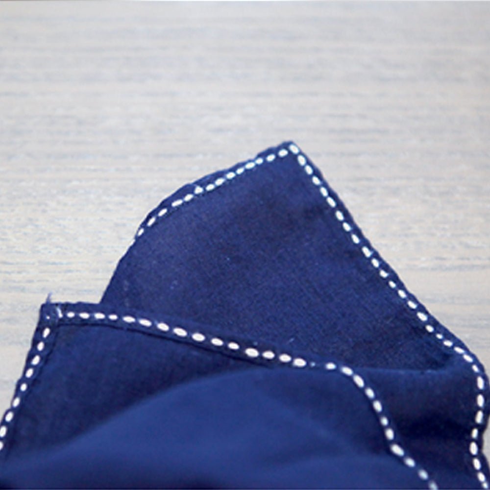 JAPANESE HANDMADE SASHIKO BANDANA & CLASP SET (DR0087) - Nttitudoo MFG