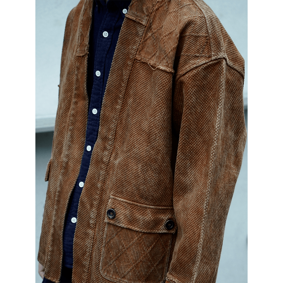 KAKISHIBU - DYED KENDO STREET KIMONO (DR0039) - Nttitudoo MFG