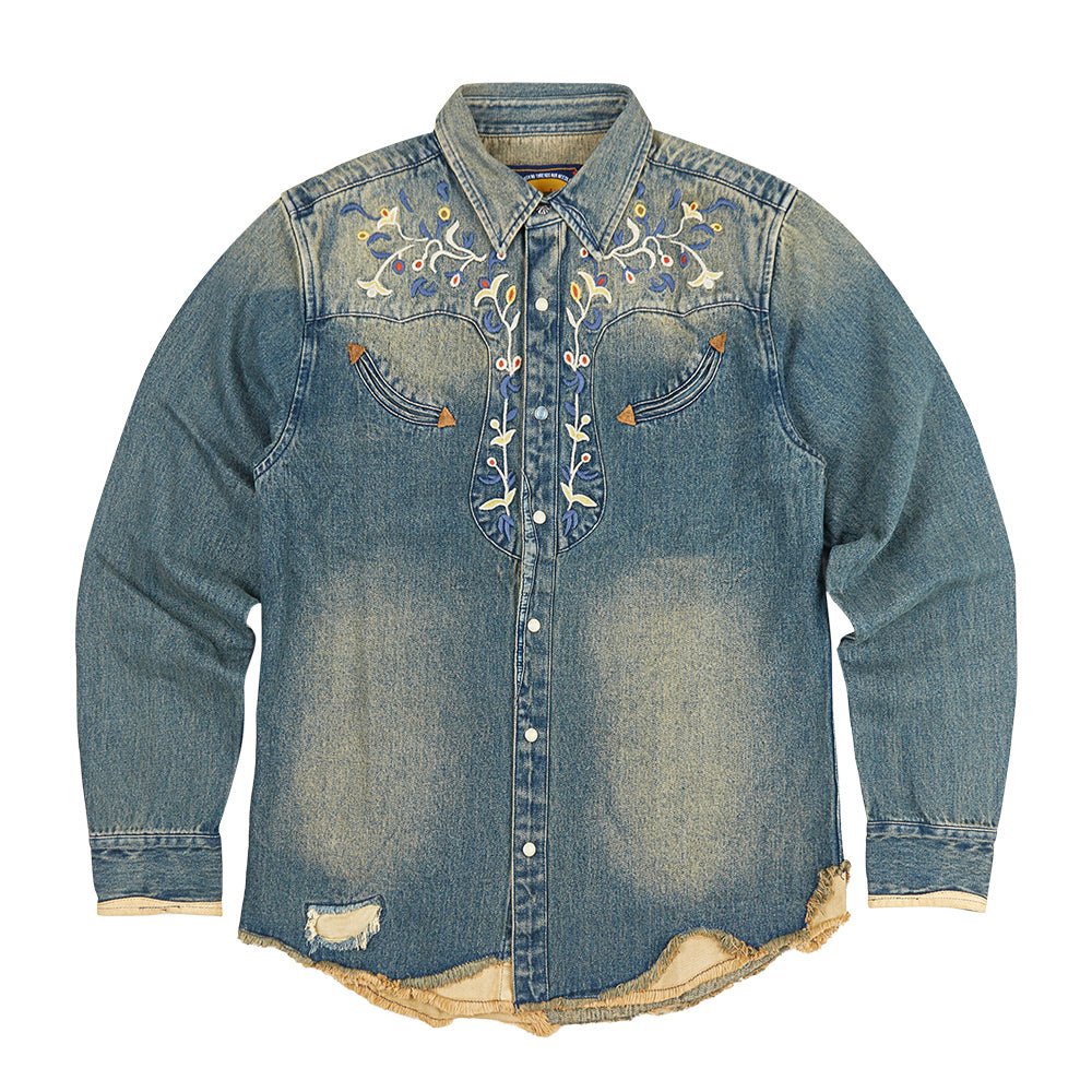 1950'S RETRO WESTERN EMBROIDERY BANDERAS SHIRT (DR0033