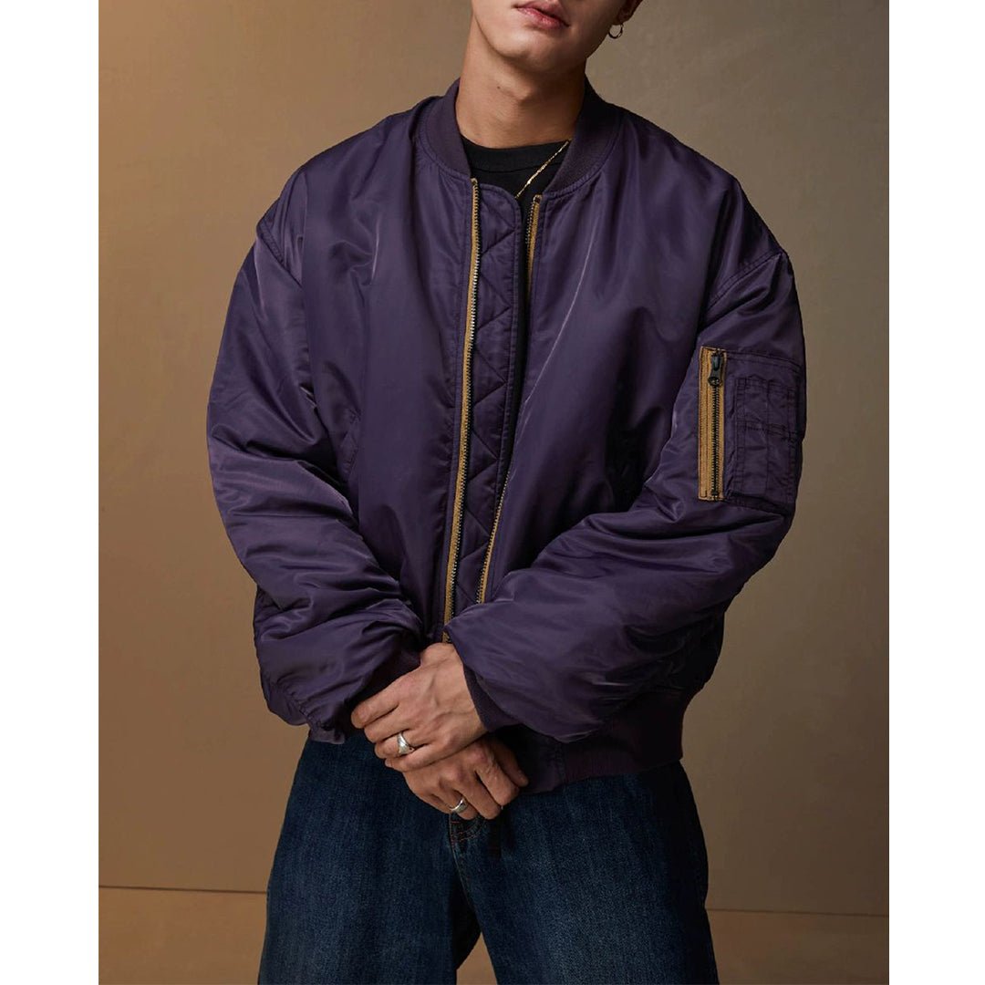 OSAKA PURPLE MA - 1 BOMBER JACKET (DR0140) - Nttitudoo MFG