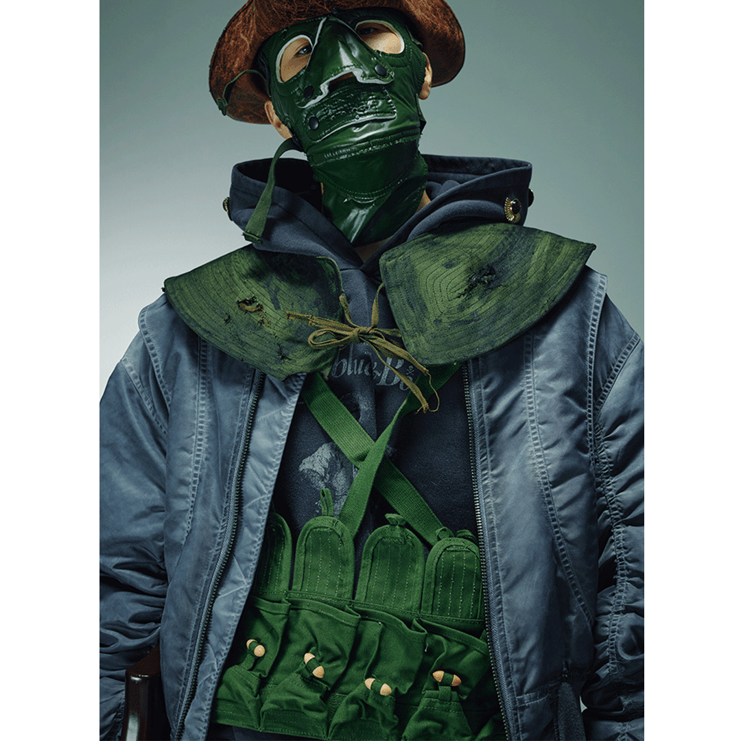 「VIVE Le 8 mai」GEOMETRIC BOMBER JACKET (DR0163) - Nttitudoo MFG