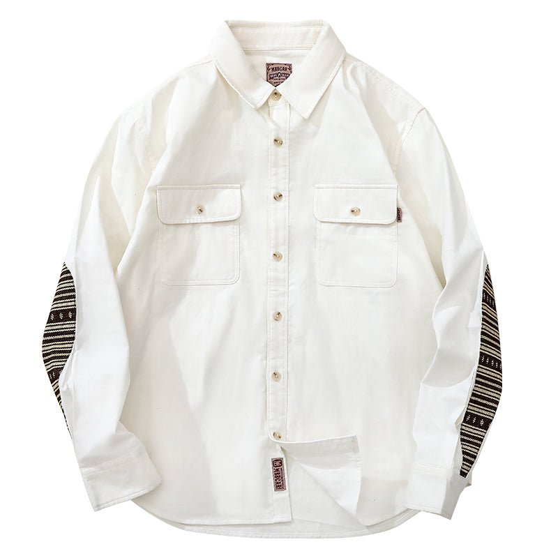 ELBOW PATCH WORK SHIRT (#ZF0024)