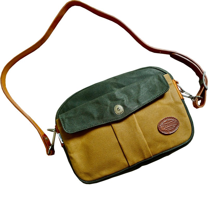 Japanese craftsman handmade leather drawstring shoulder bag