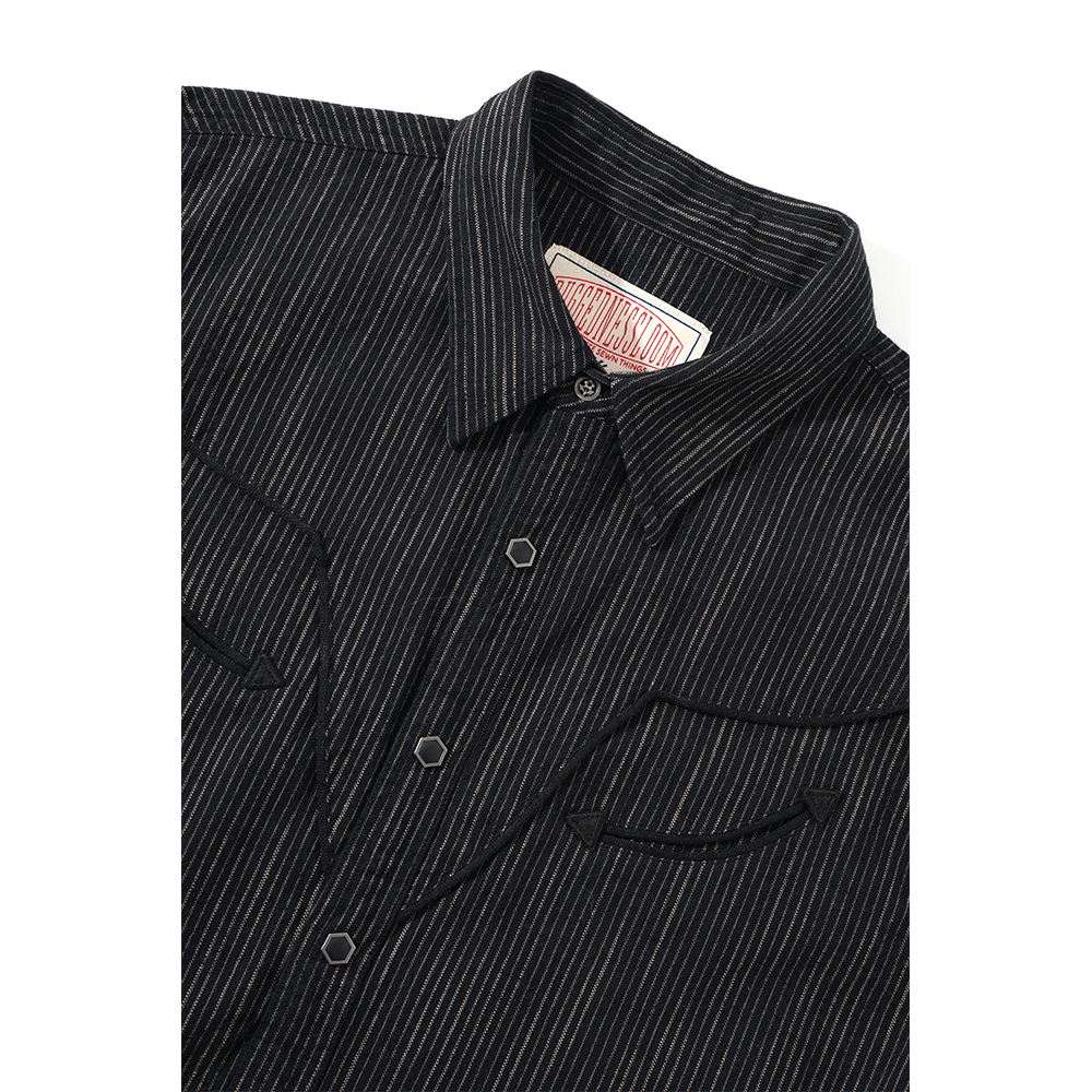 1900'S BLACK ELEPHANT SALOON SHIRT (DR0172) - Nttitudoo MFG