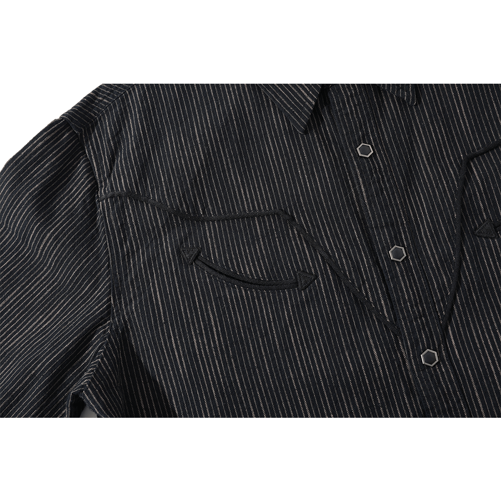 1900'S BLACK ELEPHANT SALOON SHIRT (DR0172) - Nttitudoo MFG