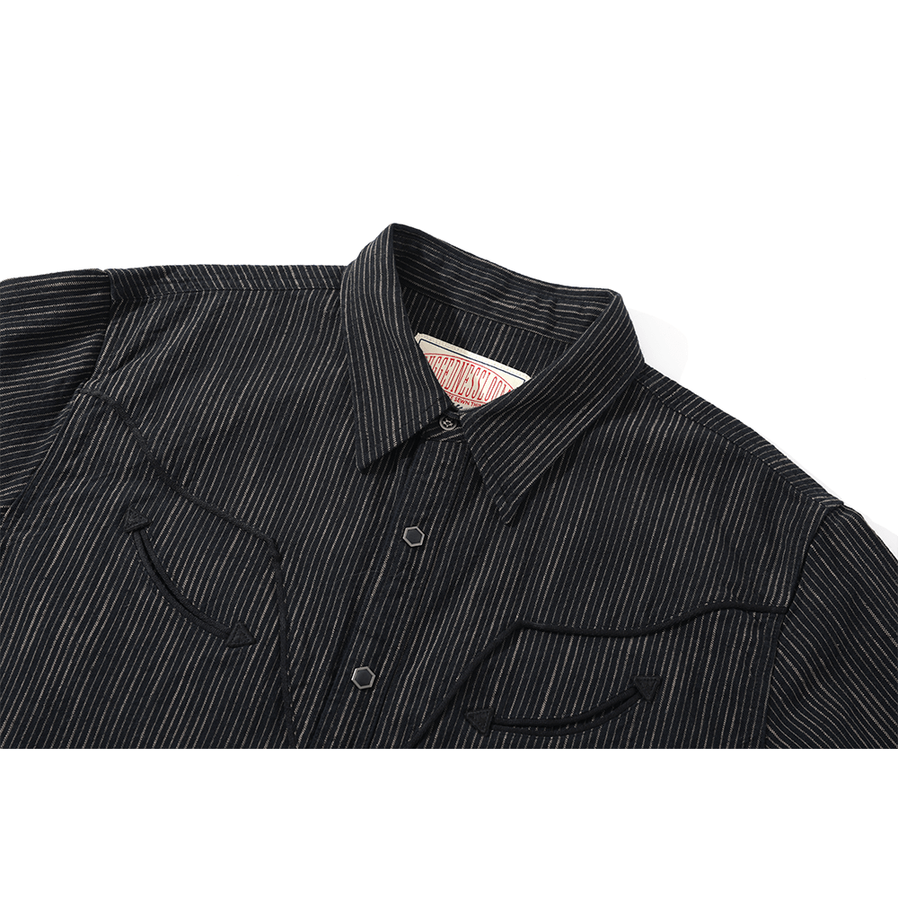1900'S BLACK ELEPHANT SALOON SHIRT (DR0172) - Nttitudoo MFG