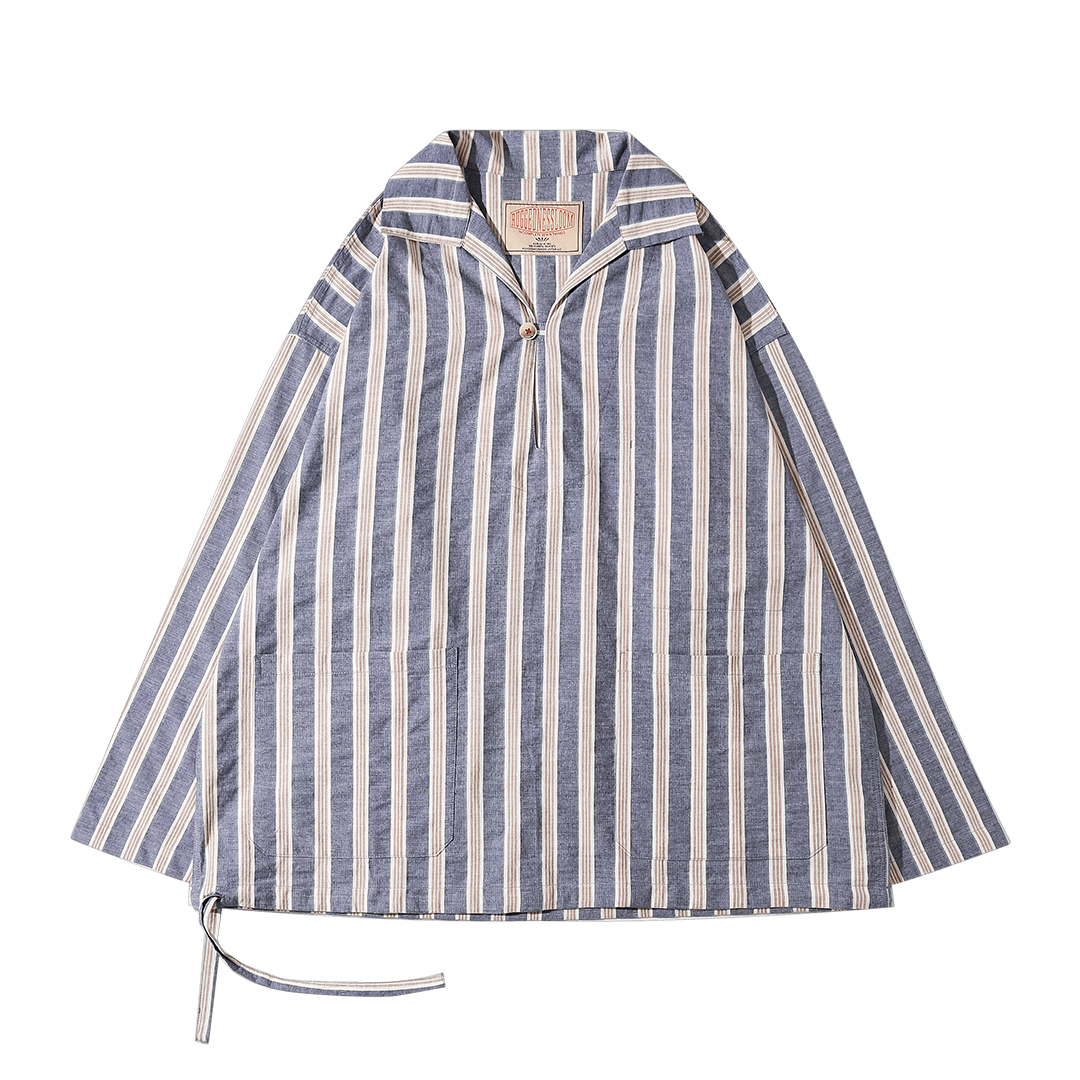 1910'S NAVY PULLOVER SHIRT (DR0104) - Nttitudoo MFG