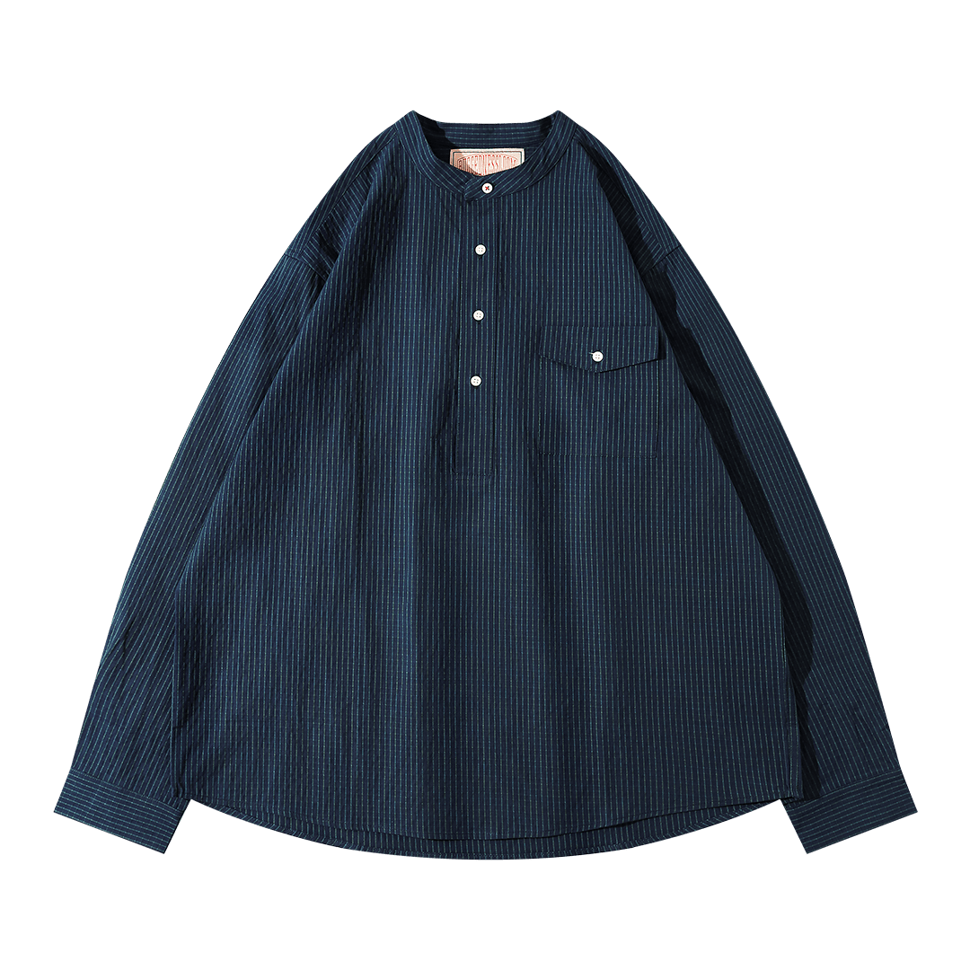 1920'S FRENCH MATELOT TRAIT SOMBRE SHIRT (DR0102) - Nttitudoo MFG