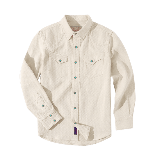 1920'S WILDERNESS HAWKEYE COTTONSEED SHIRT (DR0123) - Nttitudoo MFG