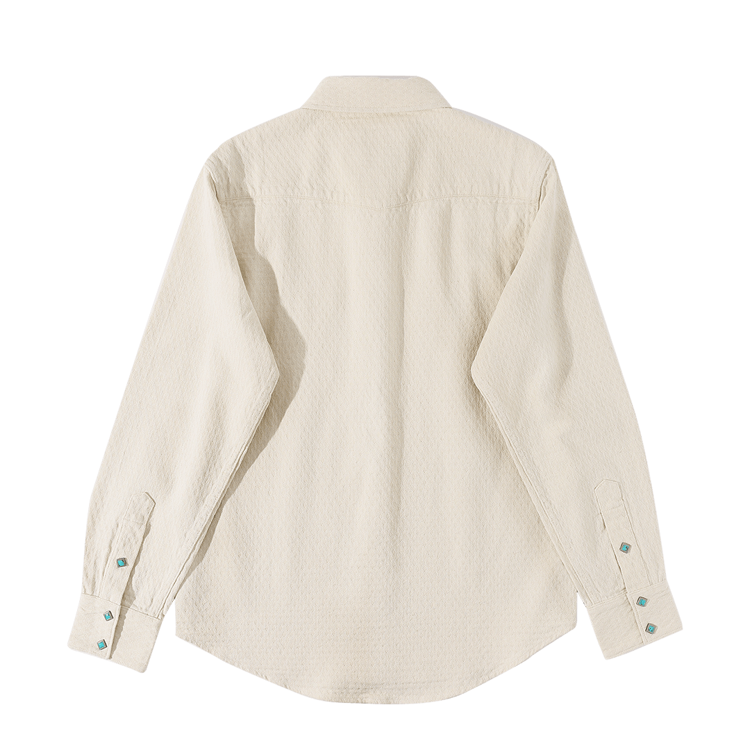 1920'S WILDERNESS HAWKEYE COTTONSEED SHIRT (DR0123) - Nttitudoo MFG