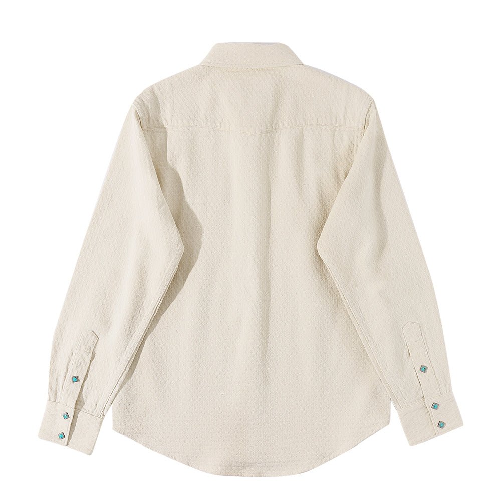 1920'S WILDERNESS HAWKEYE COTTONSEED SHIRT (DR0123) - Nttitudoo MFG