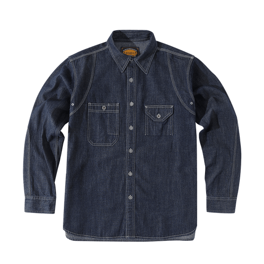 1930'S CIGARETTE POCKET WORK SHIRT (DR0120) - Nttitudoo MFG