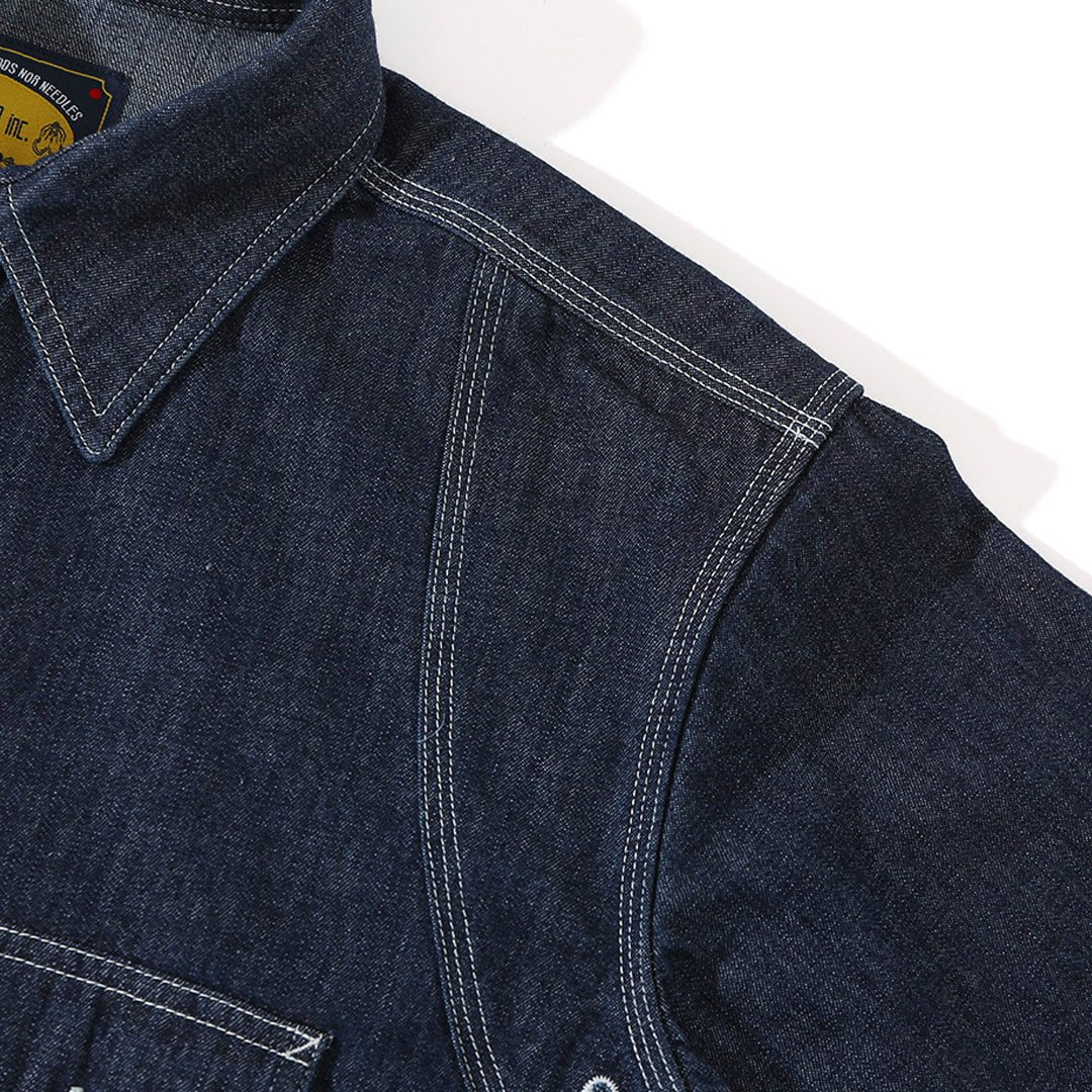 1930'S CIGARETTE POCKET WORK SHIRT (DR0120) - Nttitudoo MFG