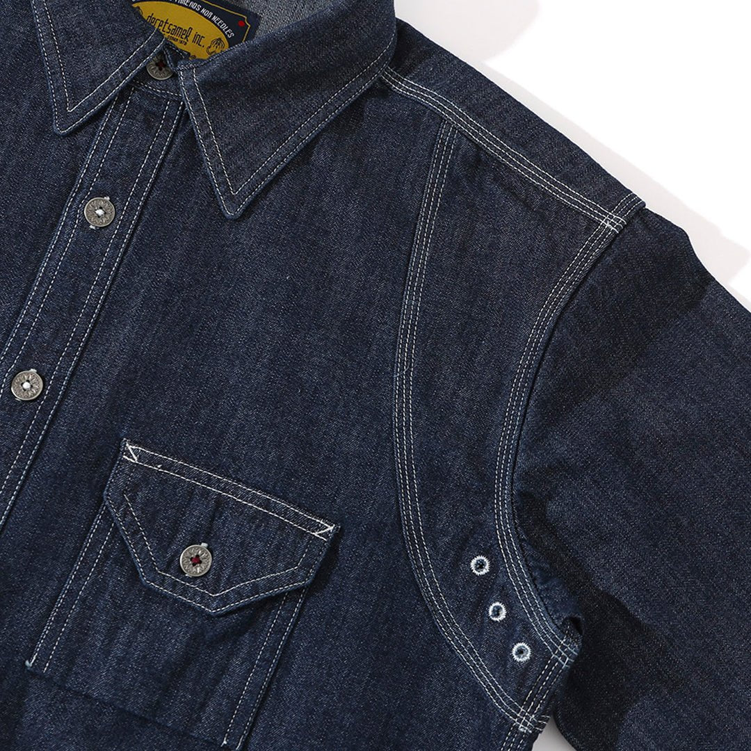 1930'S CIGARETTE POCKET WORK SHIRT (DR0120) - Nttitudoo MFG