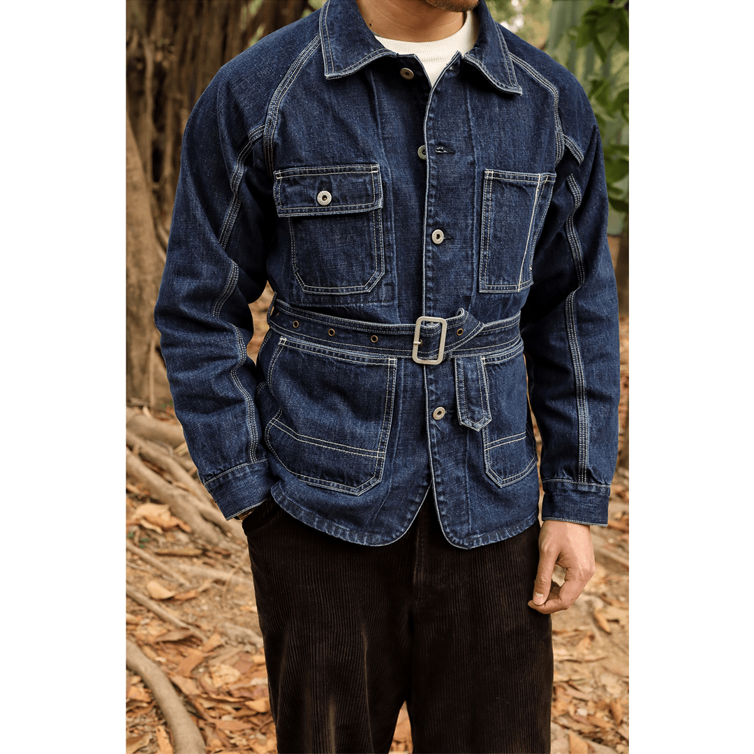 1930’S FRENCH BTF - V2 RAILWAY RANGER BELT JACKET (DR0082) - Nttitudoo MFG