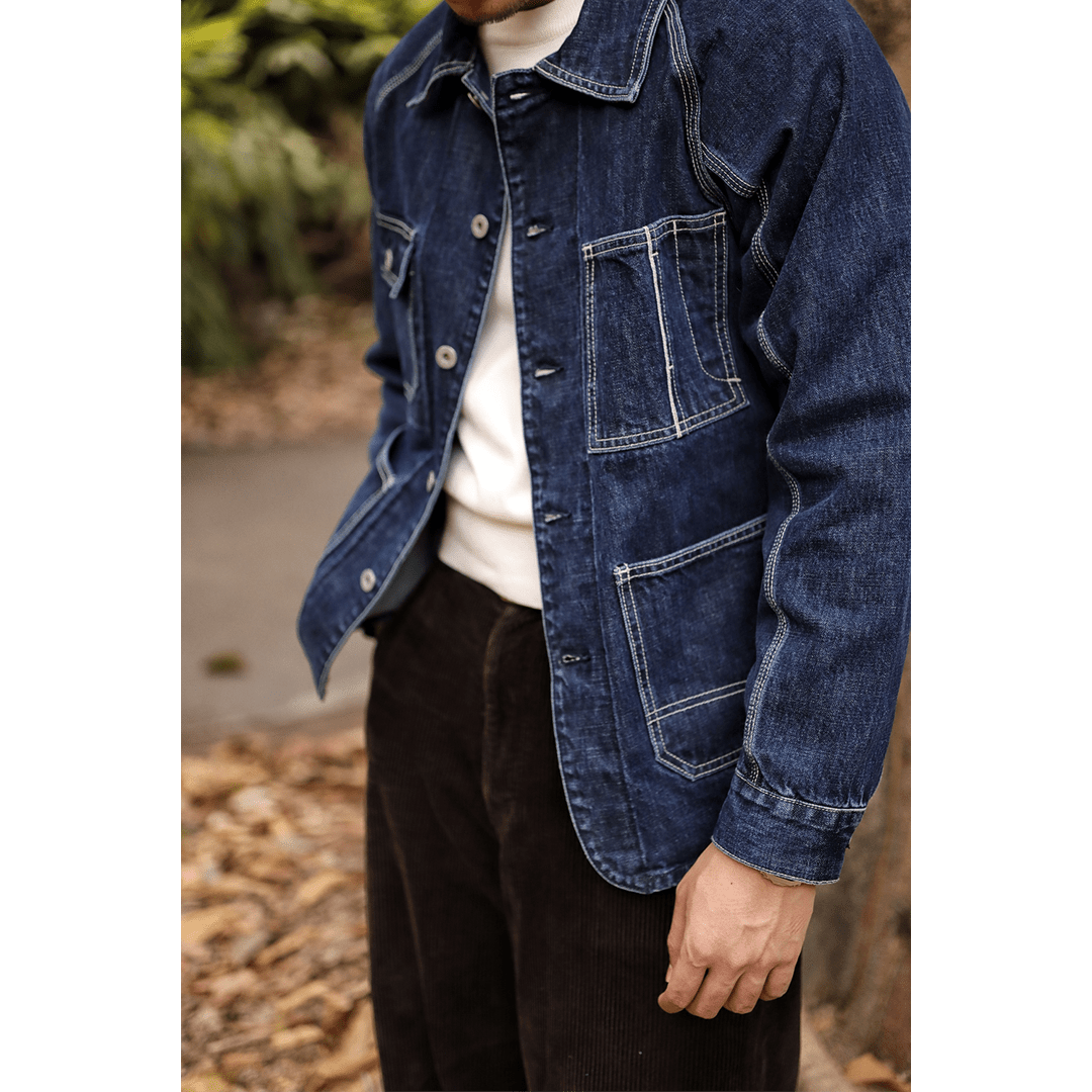 1930’S FRENCH BTF - V2 RAILWAY RANGER BELT JACKET (DR0082) - Nttitudoo MFG