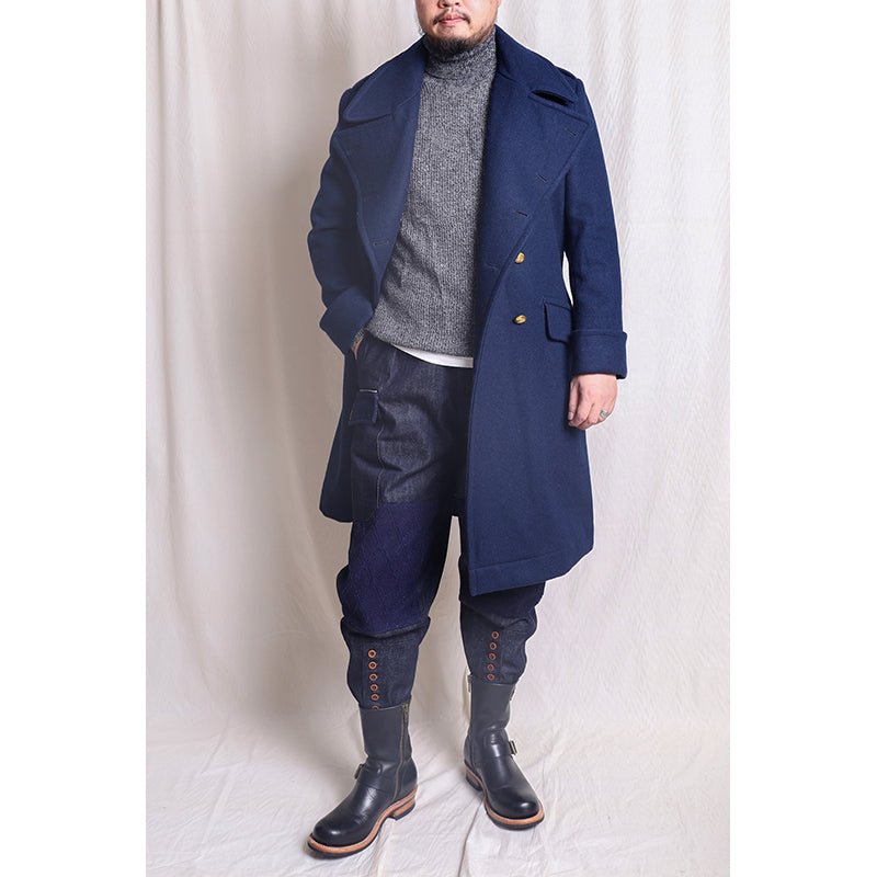 1940'S BRITISH ROYAL AIR FORCE DOUBLE BREASTED WOOL OVERCOAT (DR0044) - Nttitudoo MFG