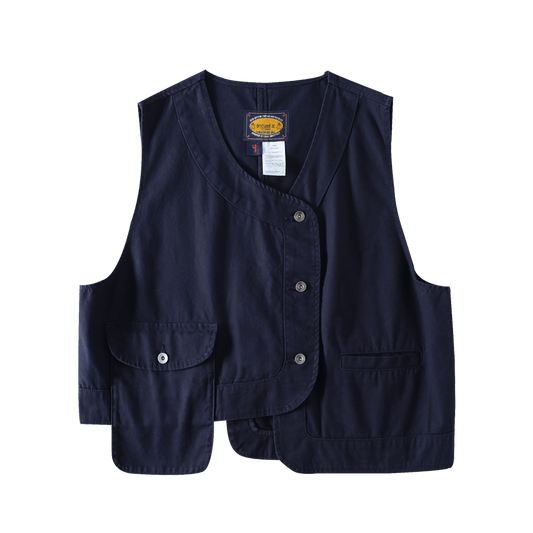 1940'S FRENCH BLACKSMITH CANVAS VEST (DR0078) - Nttitudoo MFG