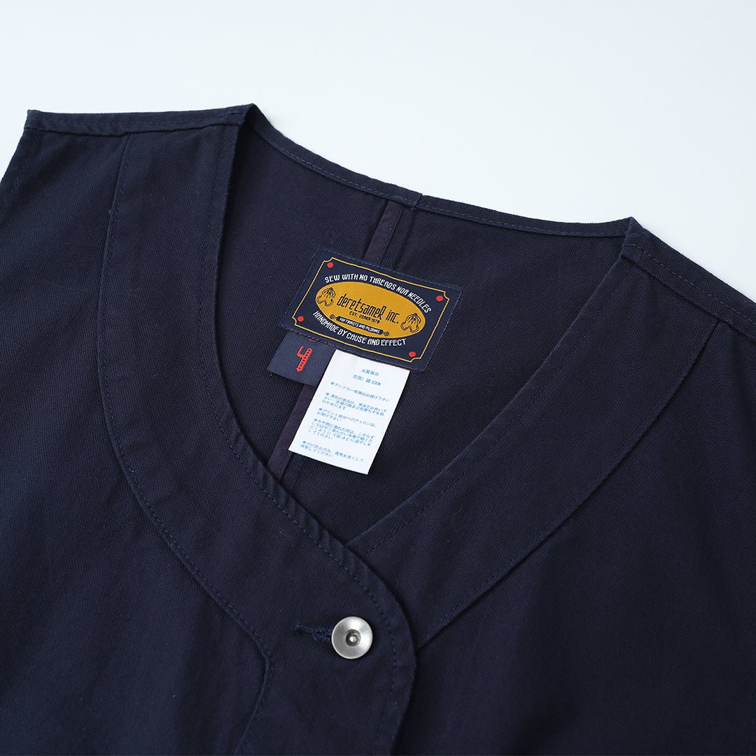 1940'S FRENCH BLACKSMITH CANVAS VEST (DR0078) - Nttitudoo MFG
