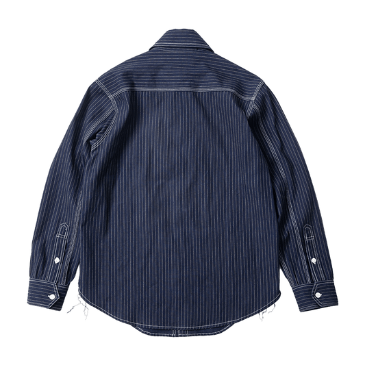 1940'S FRENCH feo - 109 WABASH STRIPE SHIRT (DR0077) - Nttitudoo MFG