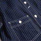 1940'S FRENCH feo - 109 WABASH STRIPE SHIRT (DR0077) - Nttitudoo MFG