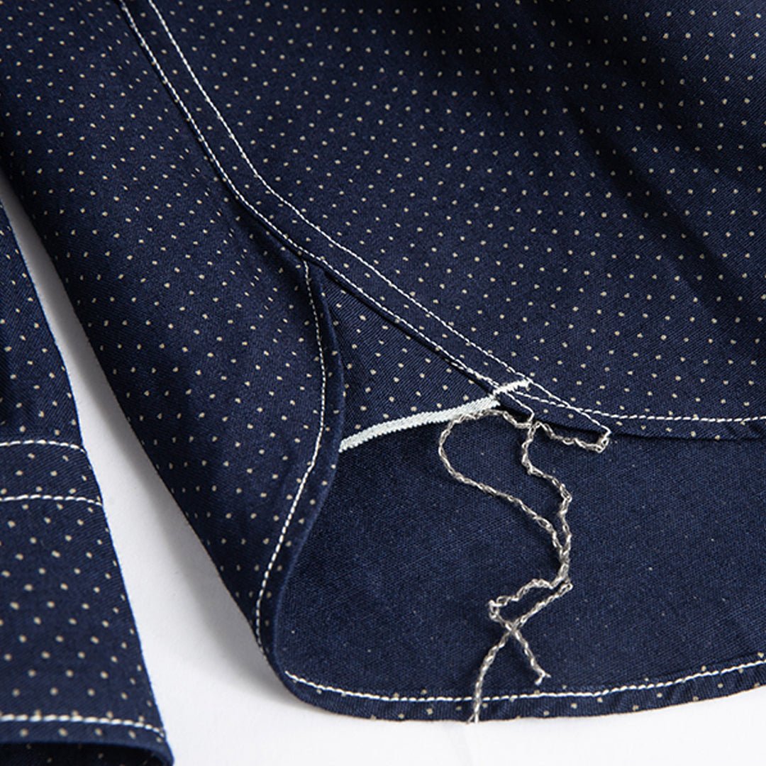 1940'S FRENCH feo - 110 WABASH POLKADOT SHIRT (DR0076) - Nttitudoo MFG