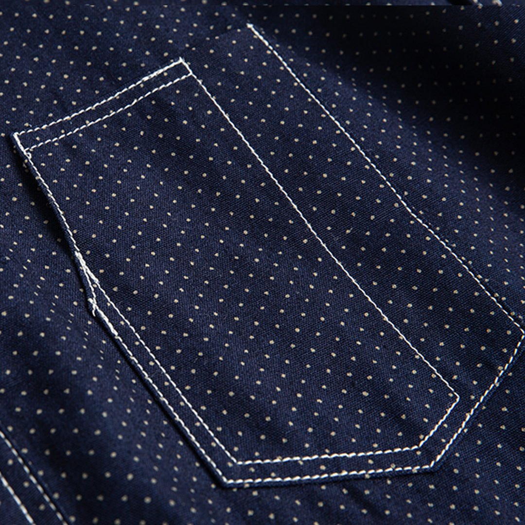 1940'S FRENCH feo - 110 WABASH POLKADOT SHIRT (DR0076) - Nttitudoo MFG