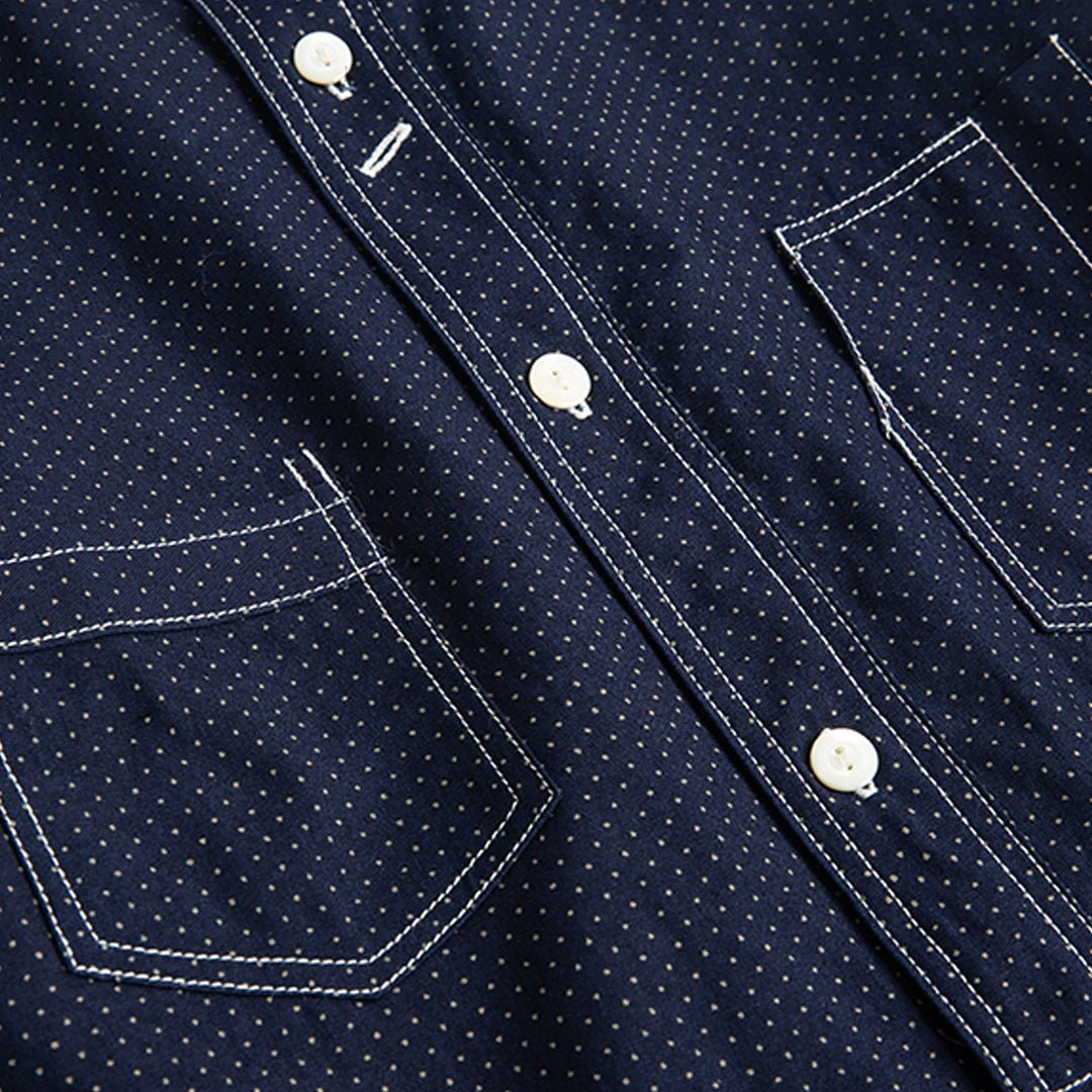 1940'S FRENCH feo - 110 WABASH POLKADOT SHIRT (DR0076) - Nttitudoo MFG
