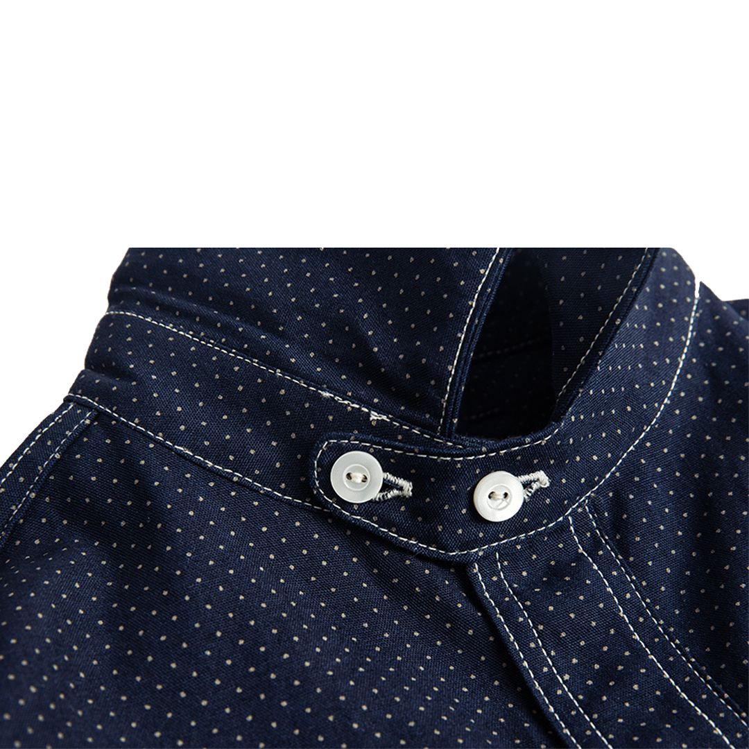 1940'S FRENCH feo - 110 WABASH POLKADOT SHIRT (DR0076) - Nttitudoo MFG