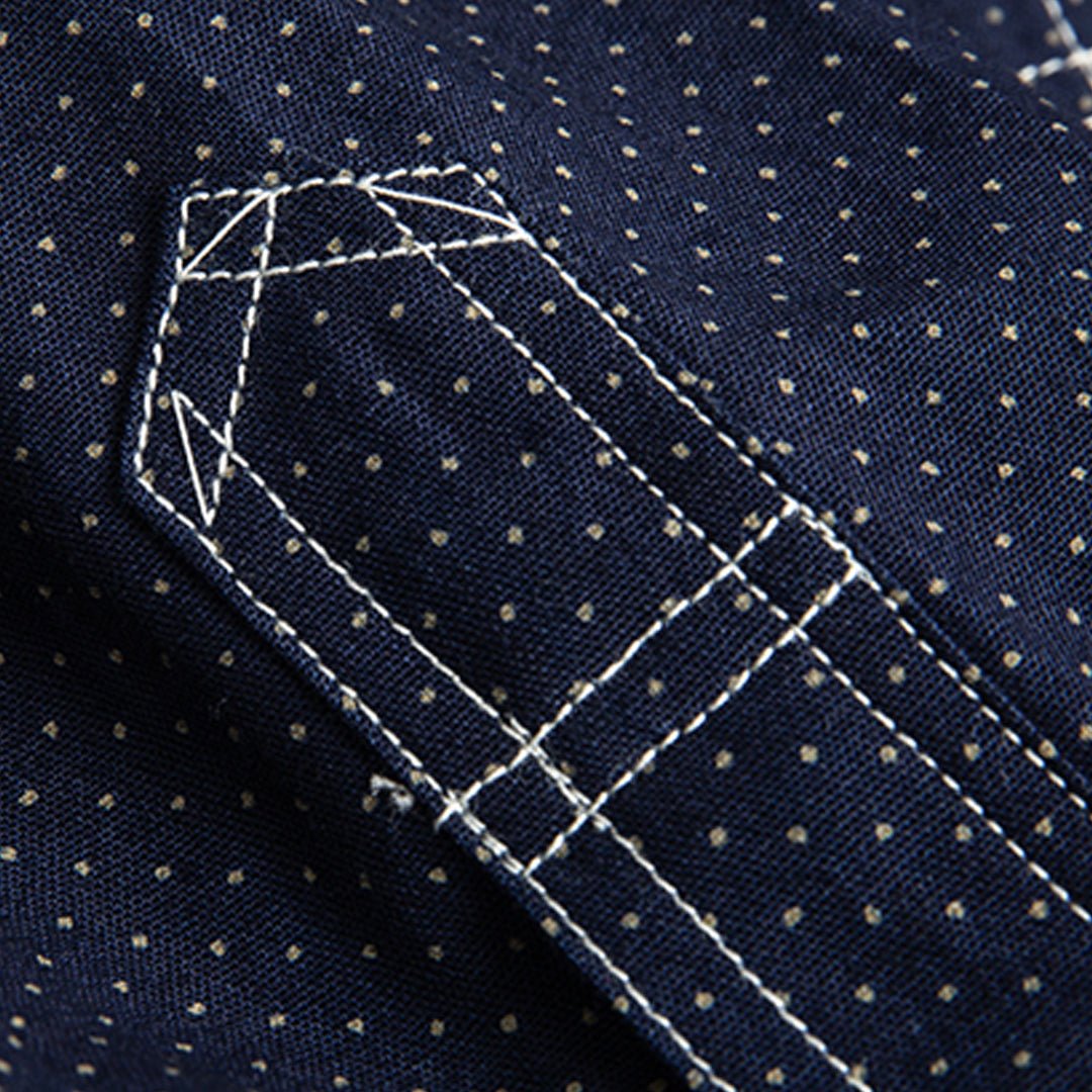 1940'S FRENCH feo - 110 WABASH POLKADOT SHIRT (DR0076) - Nttitudoo MFG