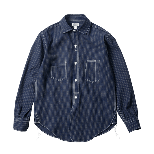 1940'S FRENCH feo - 110 WABASH POLKADOT SHIRT (DR0076) - Nttitudoo MFG