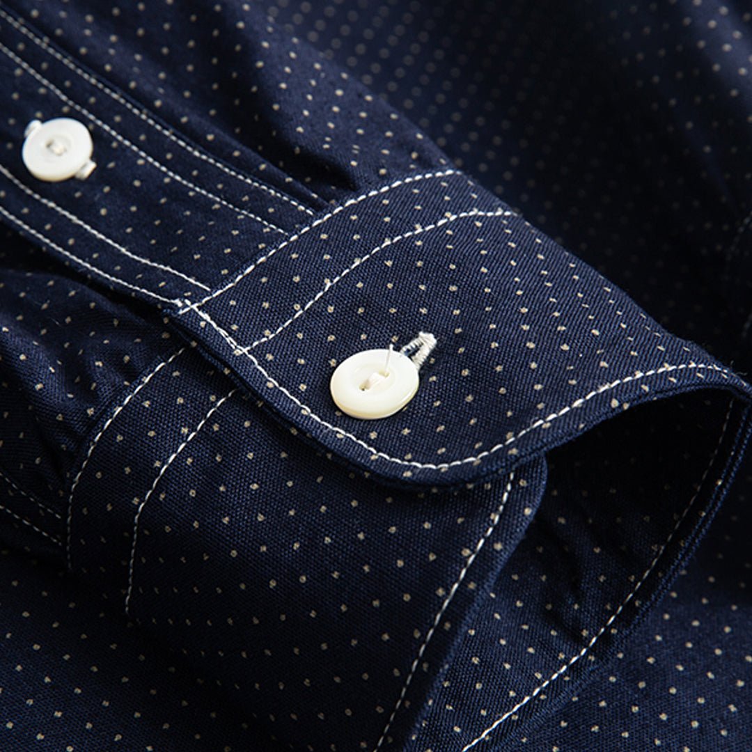 1940'S FRENCH feo - 110 WABASH POLKADOT SHIRT (DR0076) - Nttitudoo MFG