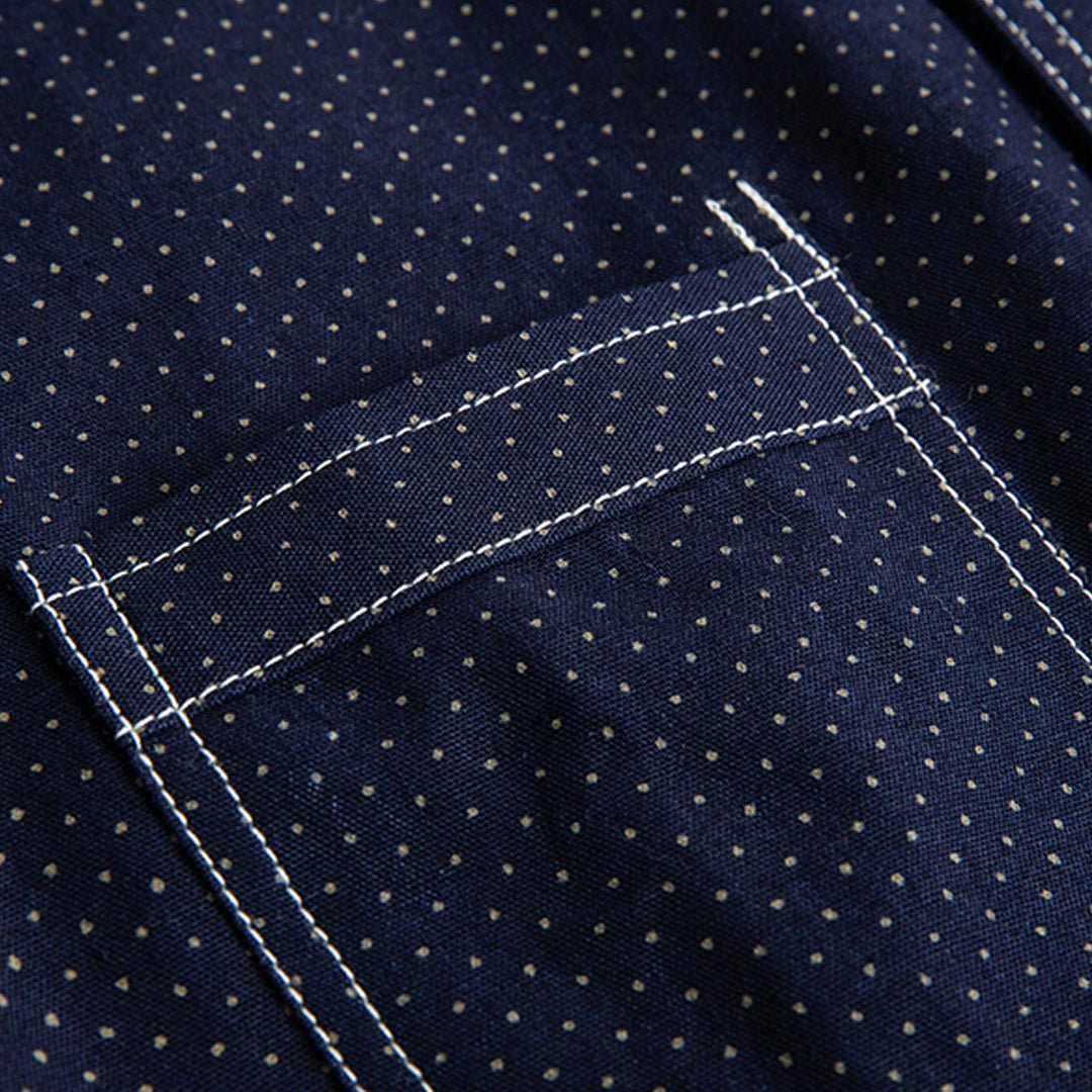 1940'S FRENCH feo - 110 WABASH POLKADOT SHIRT (DR0076) - Nttitudoo MFG