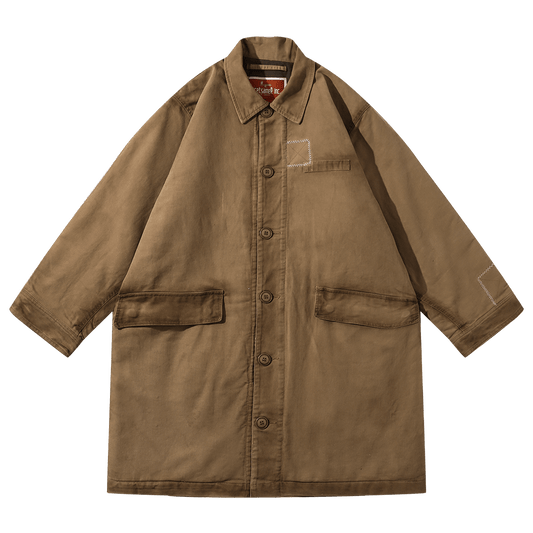 1940'S FRENCH LE HAVRE DOCKWORKER OVERCOAT (DR0095) - Nttitudoo MFG