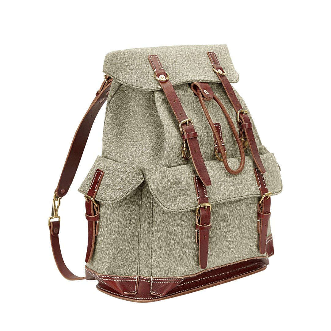 1940'S SWISS SALT & PEPPER RUCKSACK (DR0045) - Nttitudoo MFG