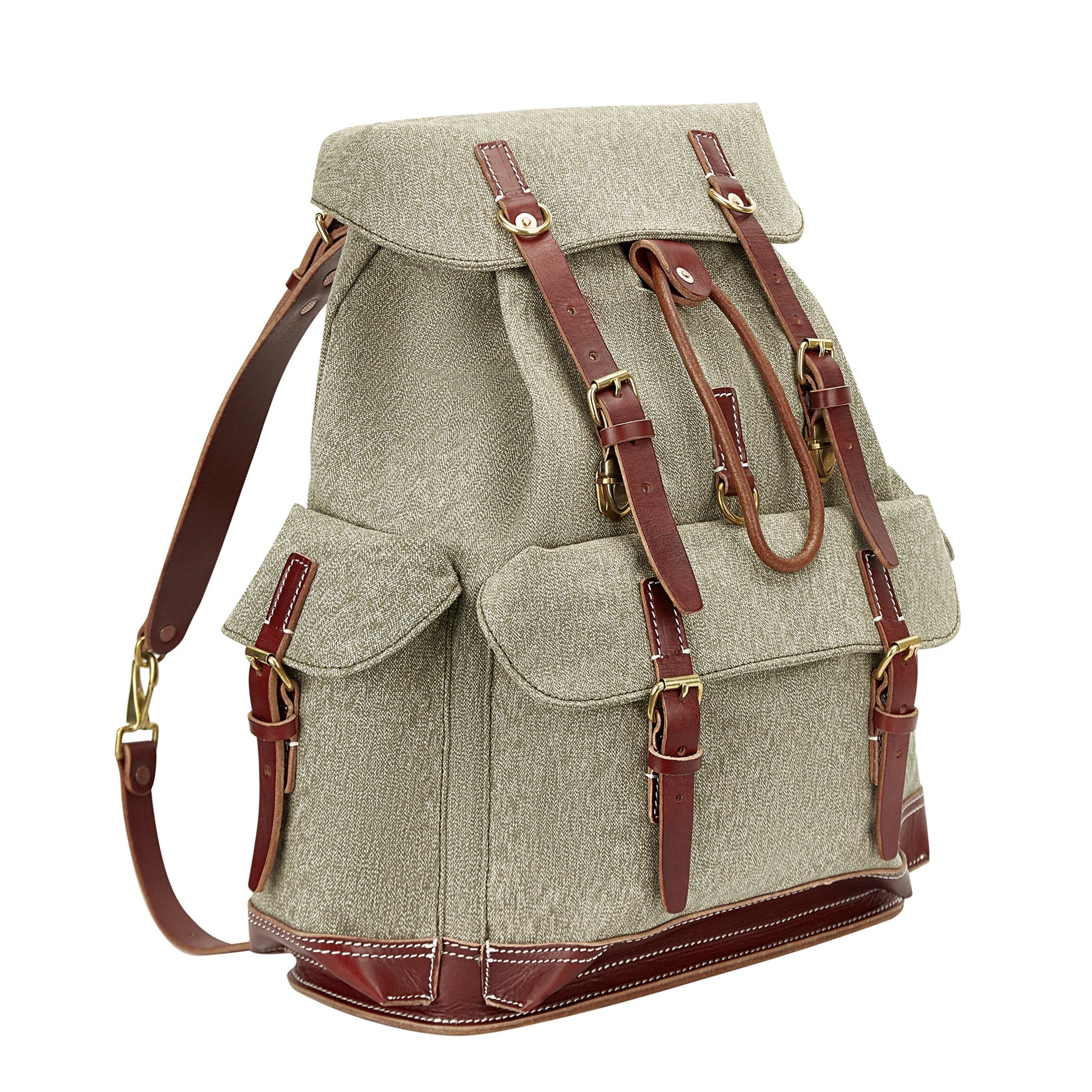 1940'S SWISS SALT & PEPPER RUCKSACK (DR0045) - Nttitudoo MFG