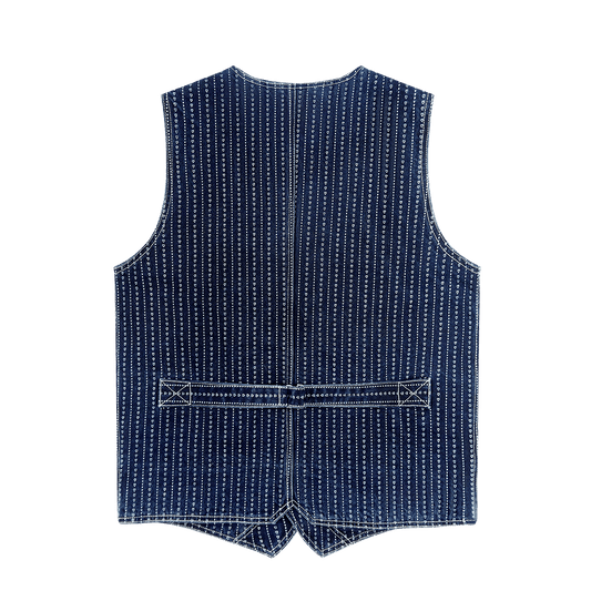 1940'S WESTERN ANTIQUE LOOM SELVEDGE BRENNER VEST (DR0017) - Nttitudoo MFG