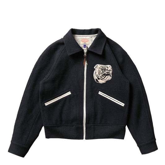 1940'S WOOL - BLENDED BOXY VARSITY JACKET (DR0167) - Nttitudoo MFG